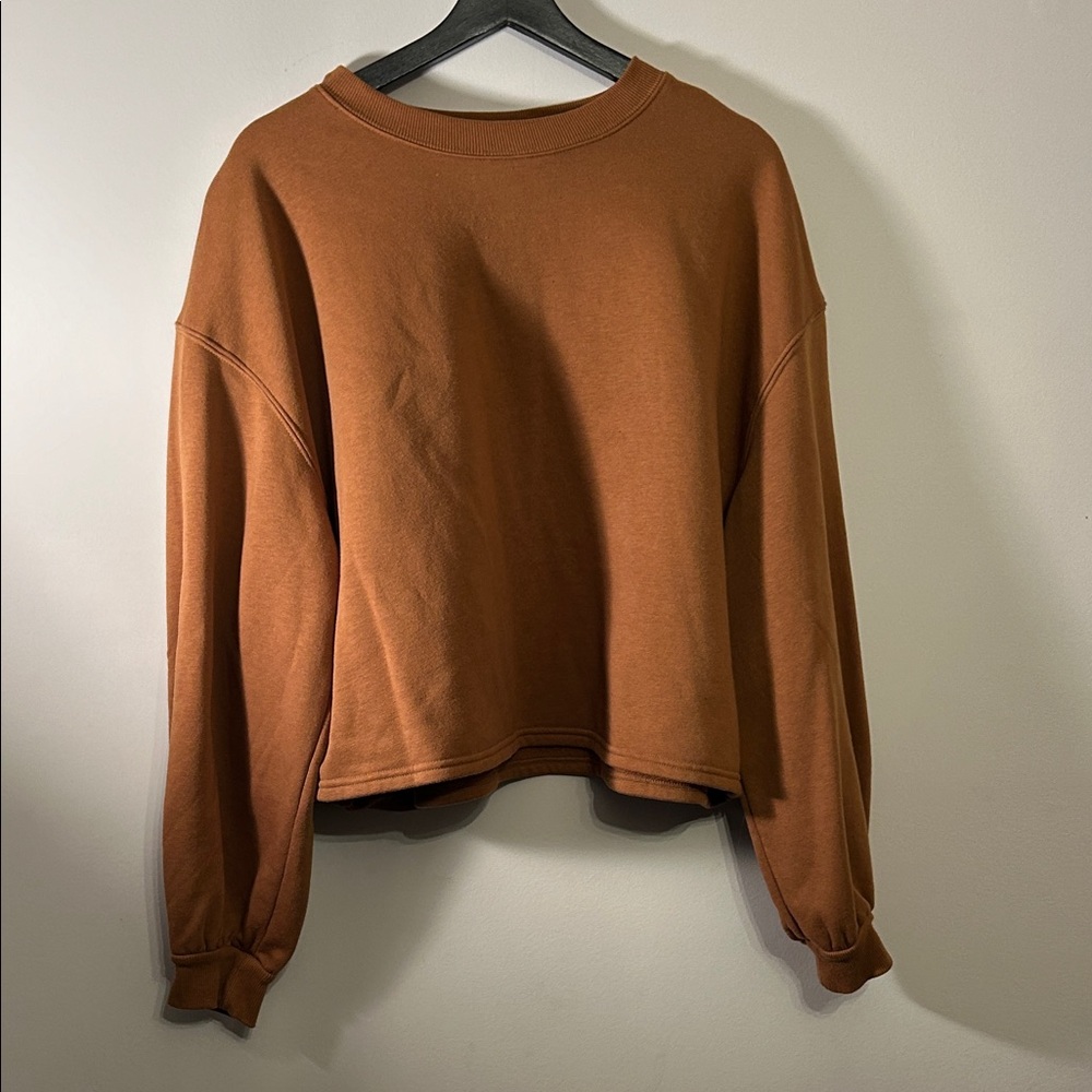 Universal Thread Cropped Tan Sweatshirt